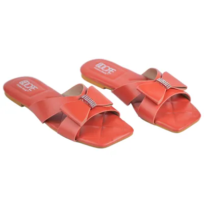 Stella Flat Sandal-Orange